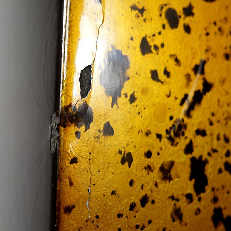 Hollywood Regency Small Chest of Drawers Made of Gold Lacquered Wood