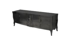 Hollywood Regency Smooth Antq. Credenza in bronzo bianco - Paul Mathieu