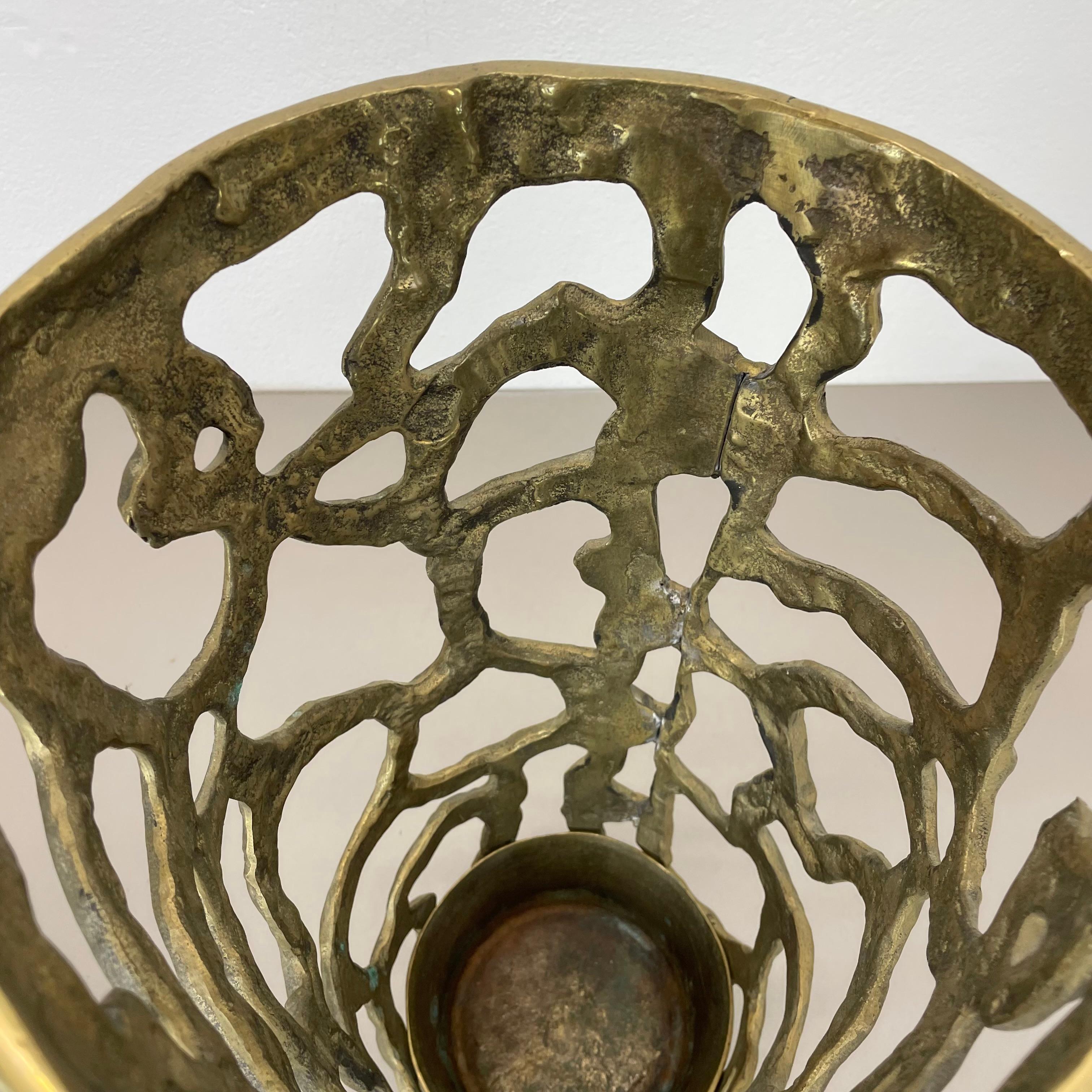 Hollywood Regency solide 11kg Brutalist Brass Umbrella Stand, Italie, 1970 en vente 14