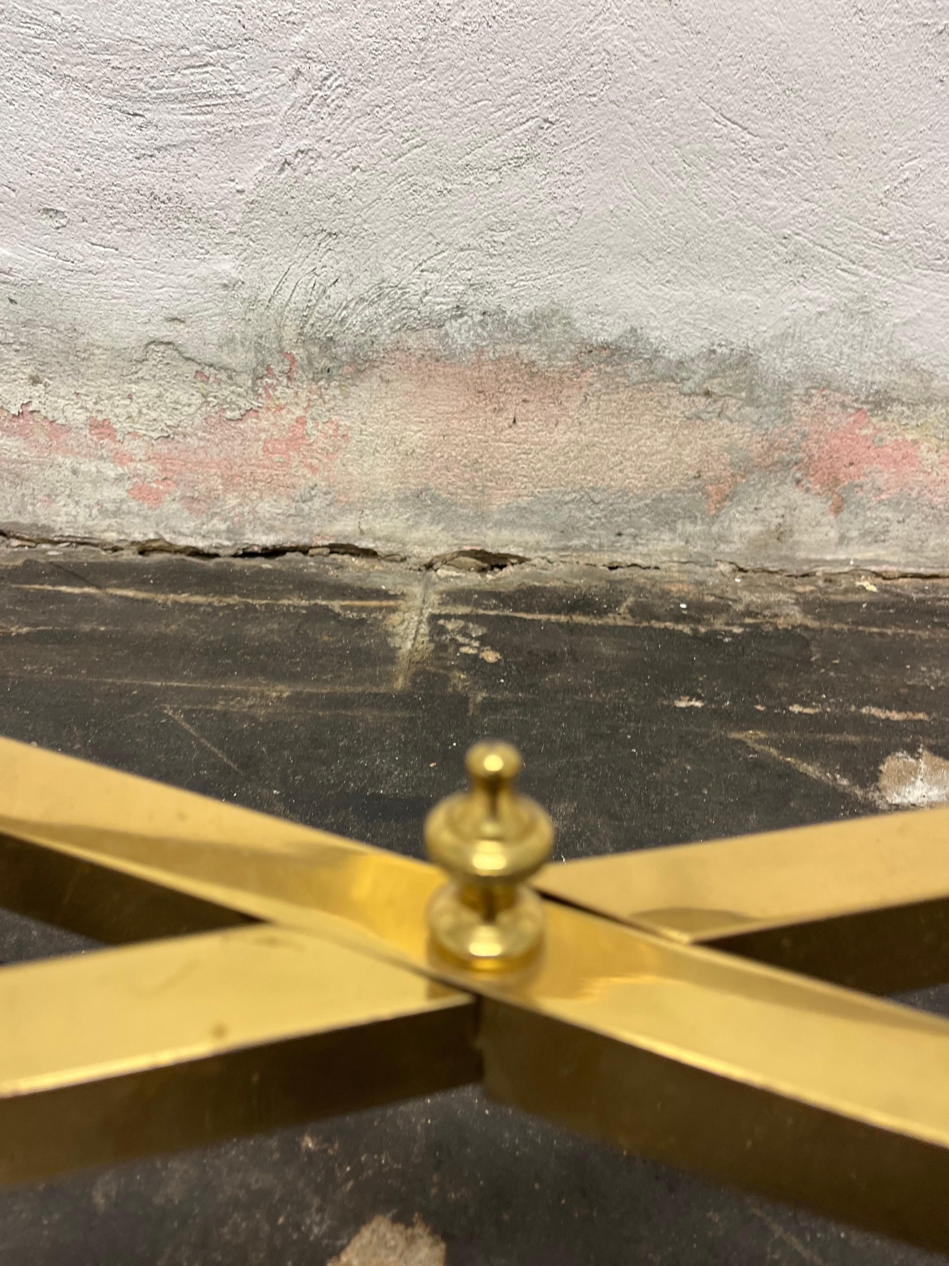 Hollywood Regency Solid Brass Swan Base Coffee Table 2