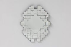 Hollywood Regency, Square fragmented Wall Mirror, Vanity Mirror 1940's