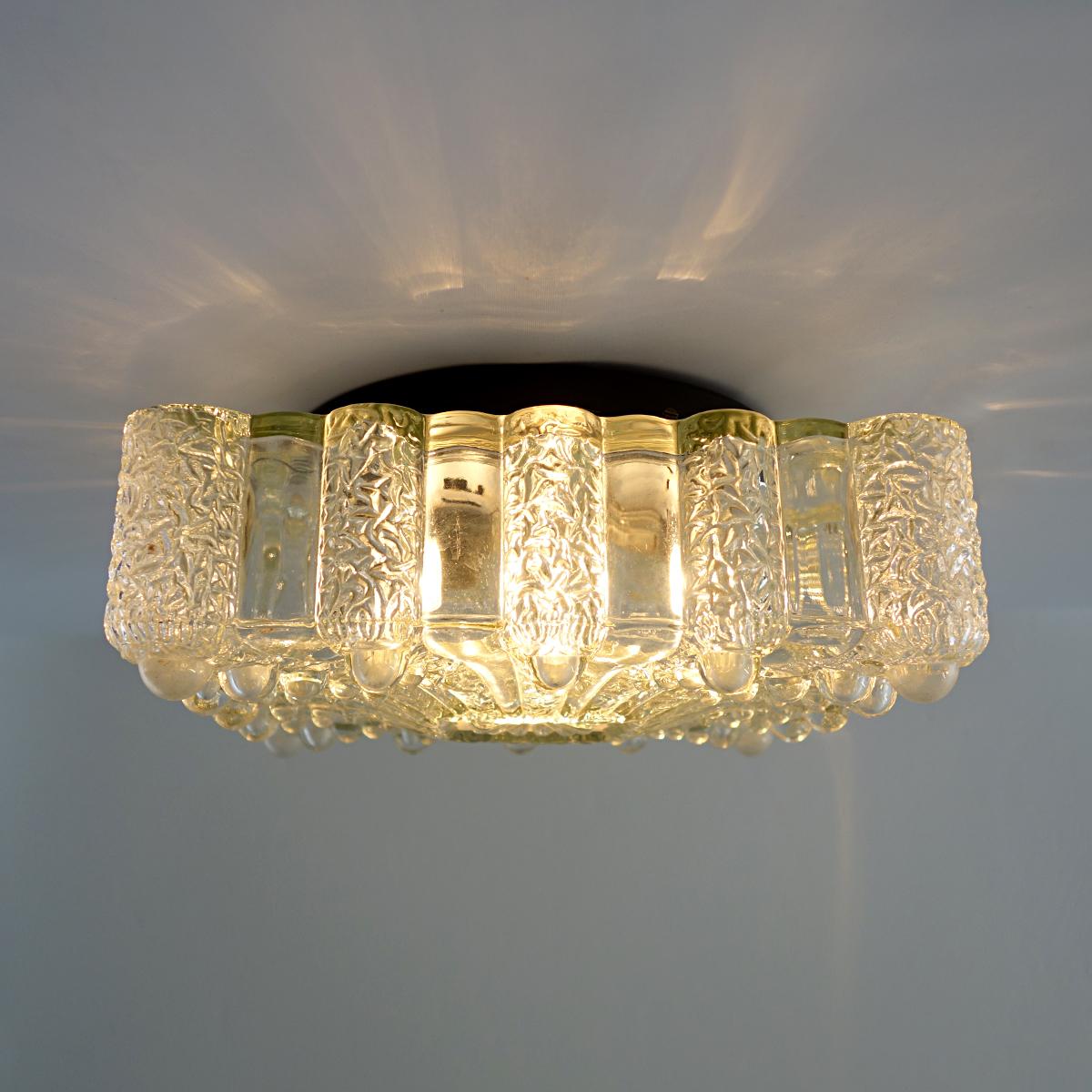Hollywood Regency Square Glass Flushmount or Sconce by RZB Leuchten 1