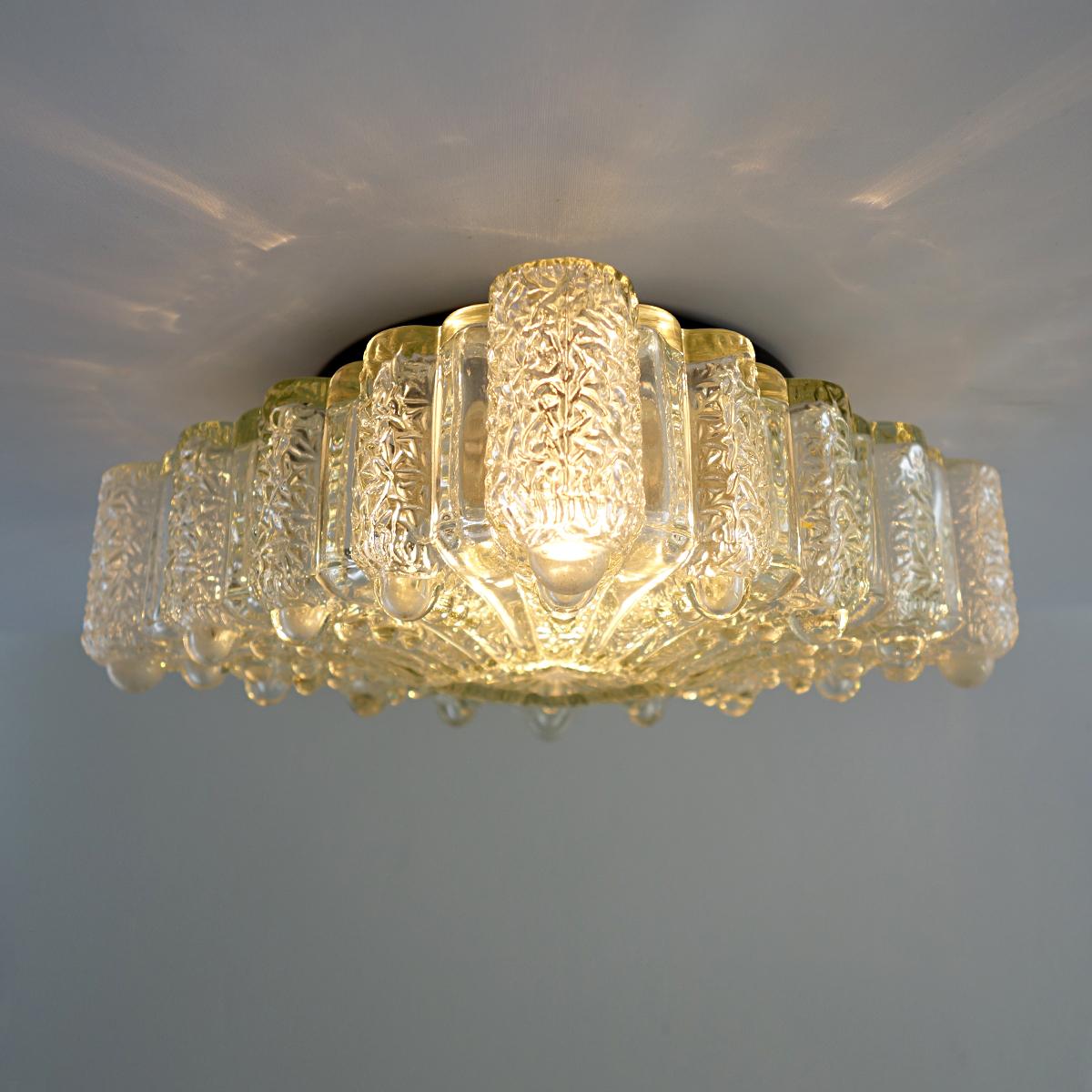 Hollywood Regency Square Glass Flushmount or Sconce by RZB Leuchten 2