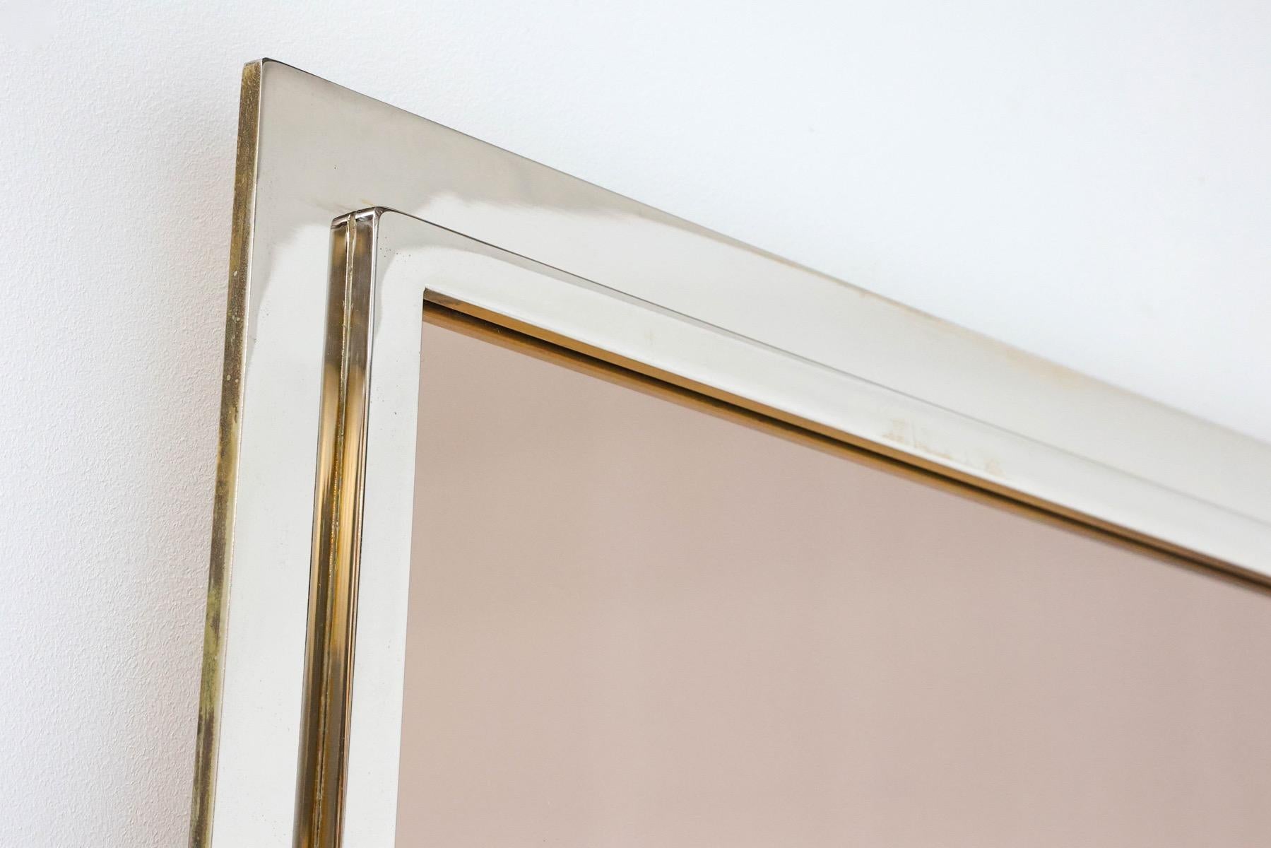 Milieu du XXe siècle Cadre photo carré Hollywood Regency avec structure chromée, Romeo Rega, 1940 en vente