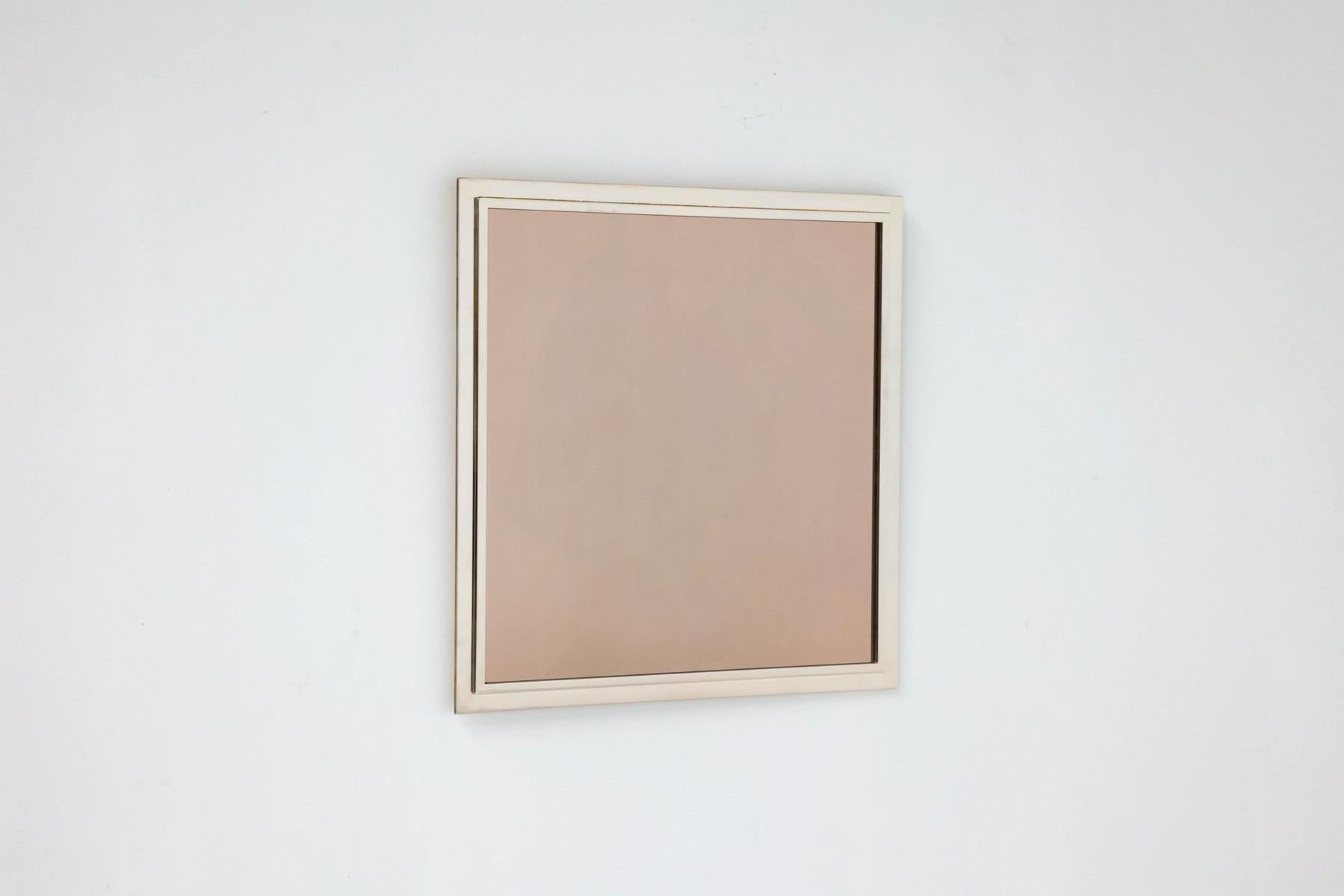 Chrome Cadre photo carré Hollywood Regency avec structure chromée, Romeo Rega, 1940 en vente