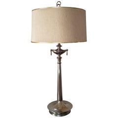 Hollywood Regency Stiffel Silver Tall Table Lamp Trophy Urn Design, 1950s