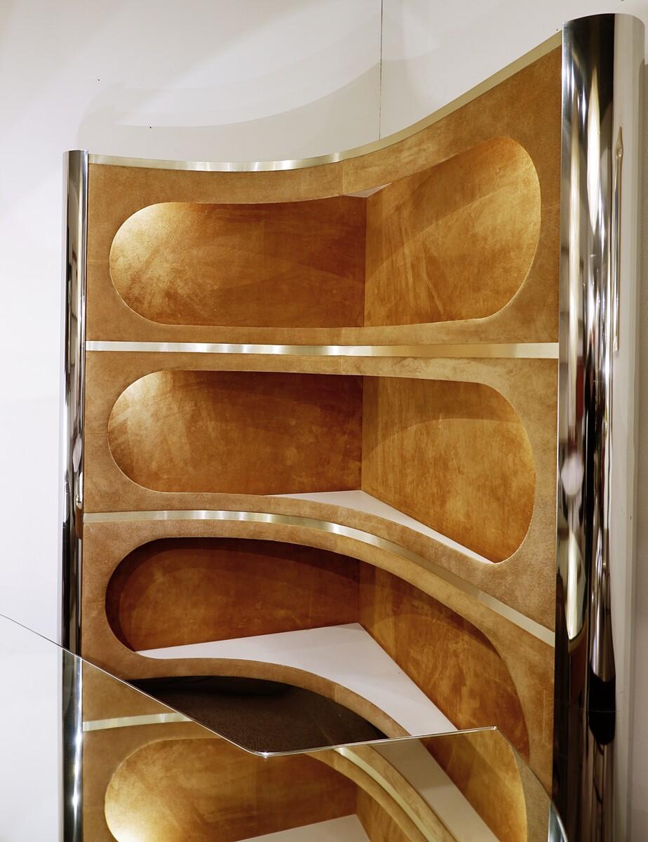 Hollywood Regency Stlye - Mid-Century Modern Italian Willy Rizzo Corner Bar 10