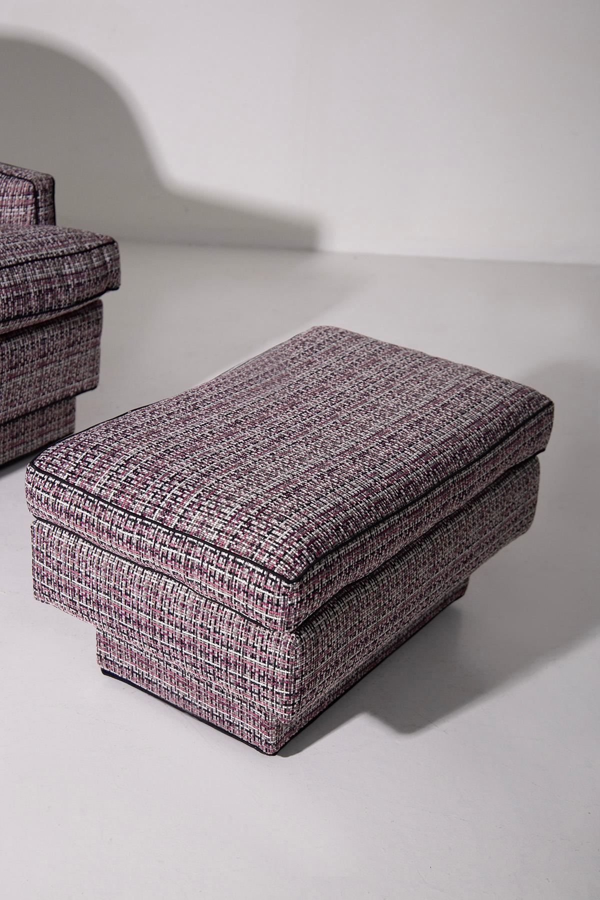 Conjunto de sillón y otomana estilo Hollywood Regency en venta 3