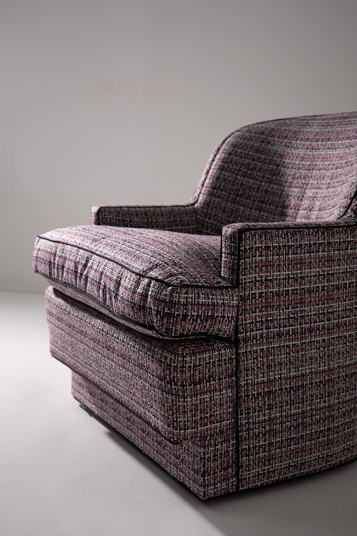 Conjunto de sillón y otomana estilo Hollywood Regency en venta 5