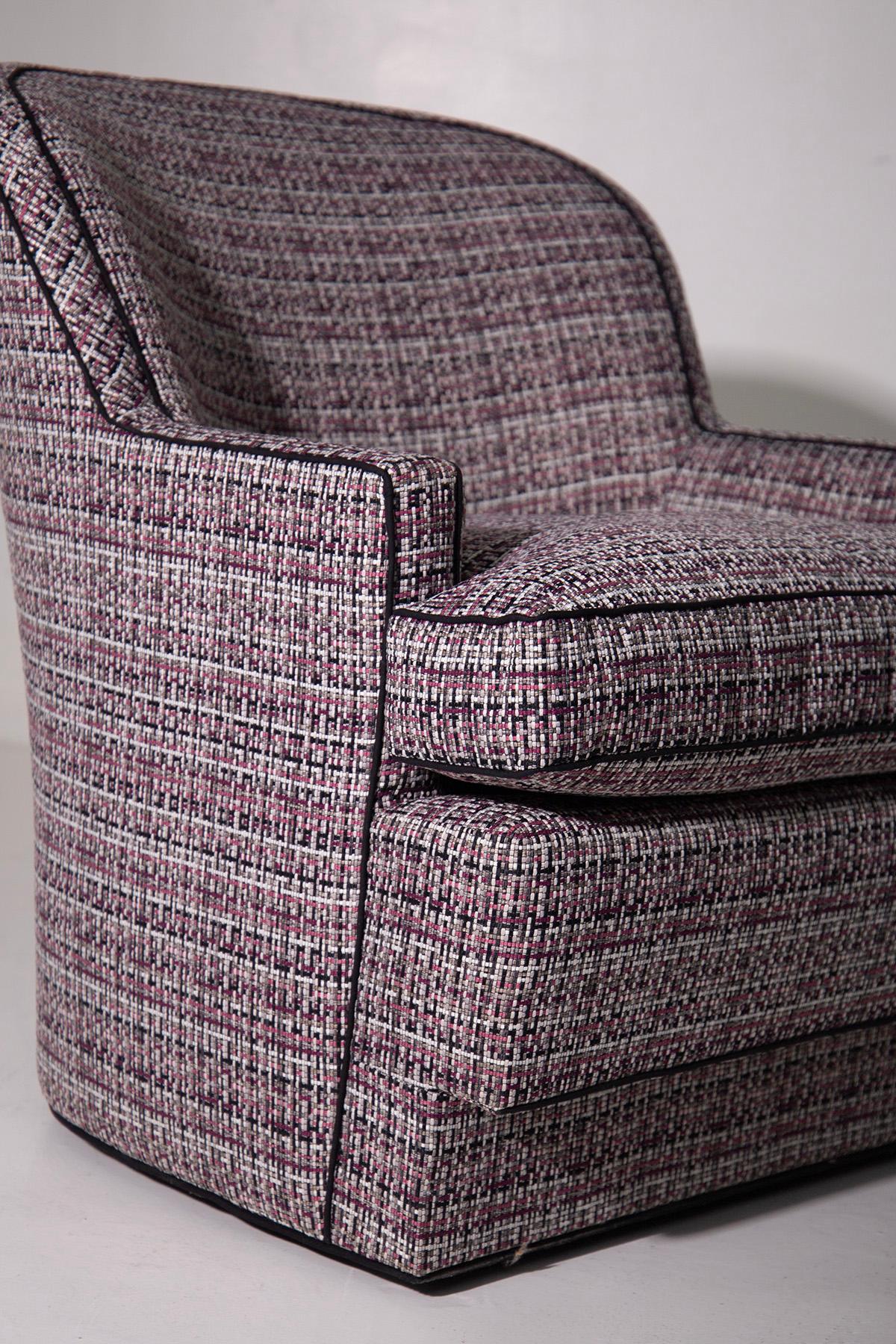 Conjunto de sillón y otomana estilo Hollywood Regency en venta 6