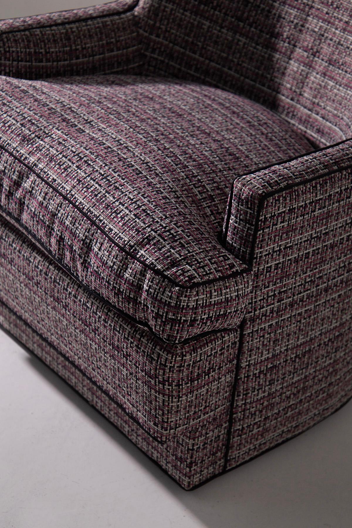 Conjunto de sillón y otomana estilo Hollywood Regency en venta 8