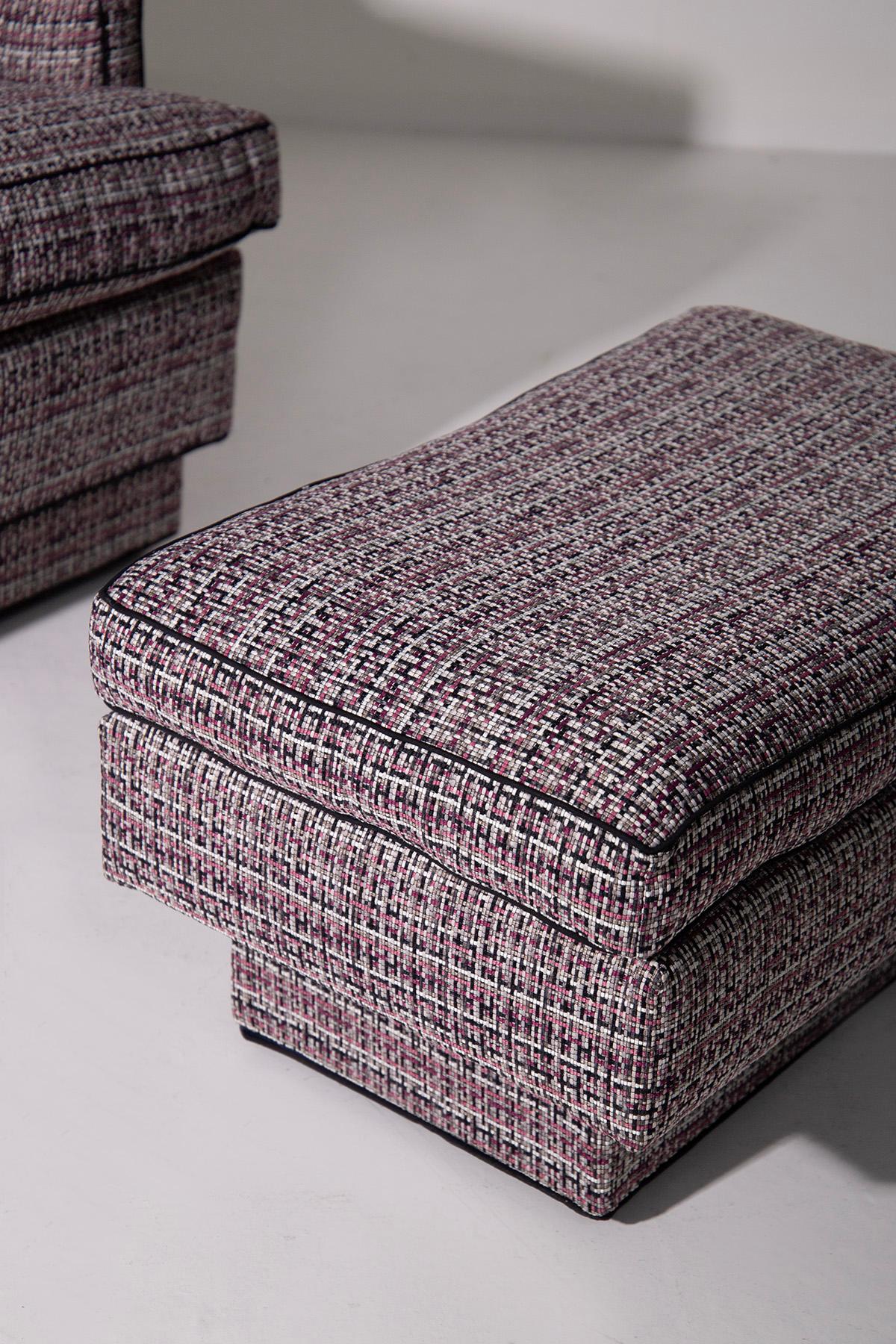 Conjunto de sillón y otomana estilo Hollywood Regency en venta 2