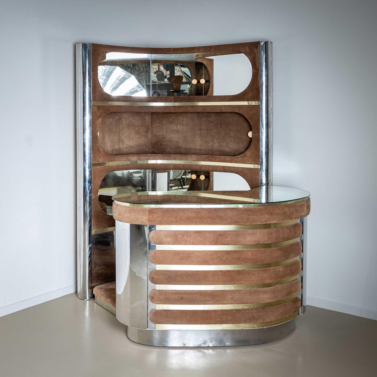 Italian Hollywood Regency-style Bar by Willy Rizzo, Italy 1970s
