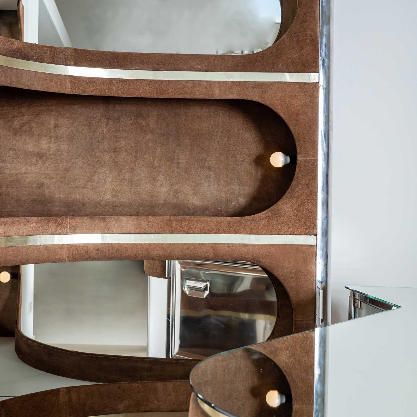 Hollywood Regency-style Bar by Willy Rizzo, Italy 1970s In Good Condition In Greding, DE