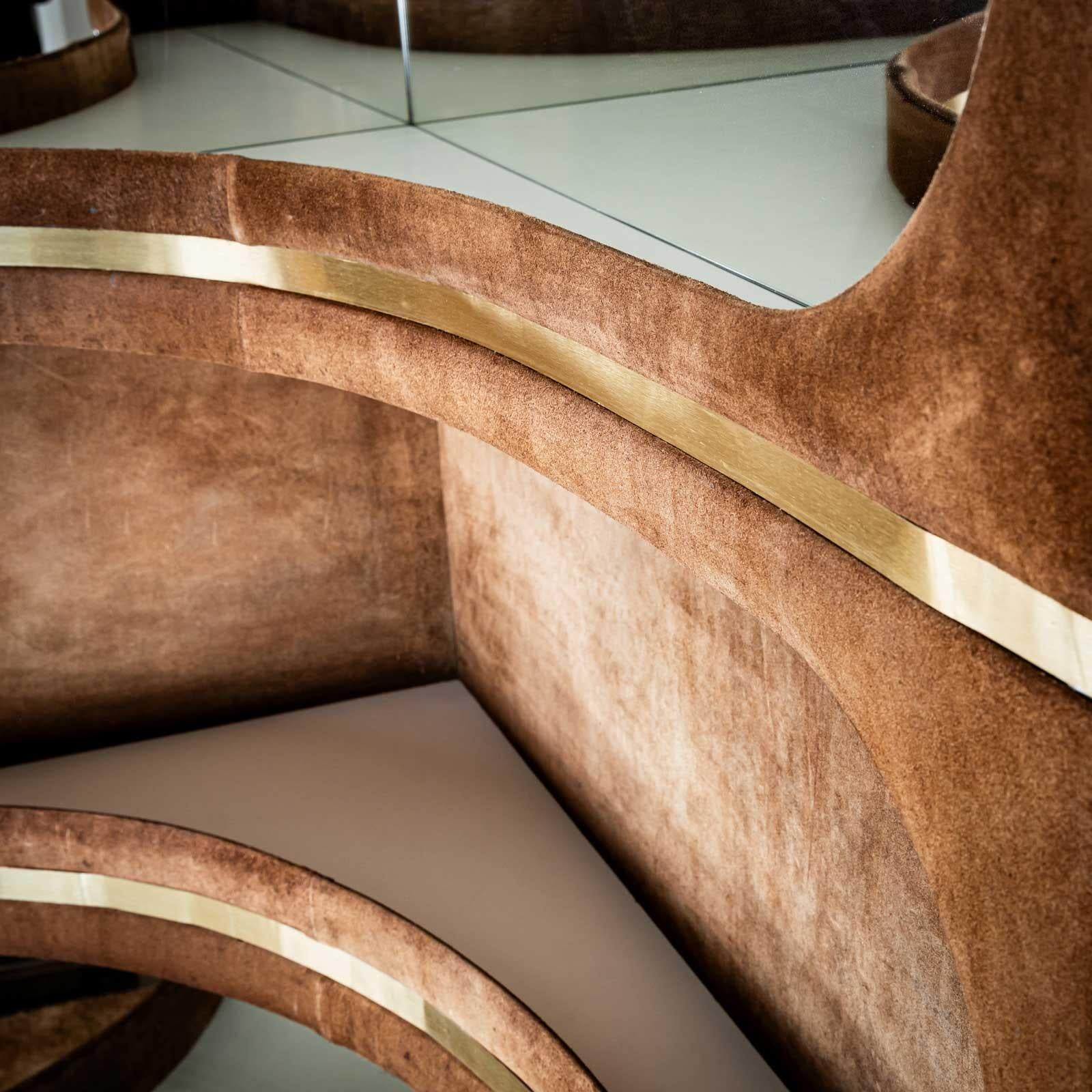 Brass Hollywood Regency-style Bar by Willy Rizzo, Italy 1970s