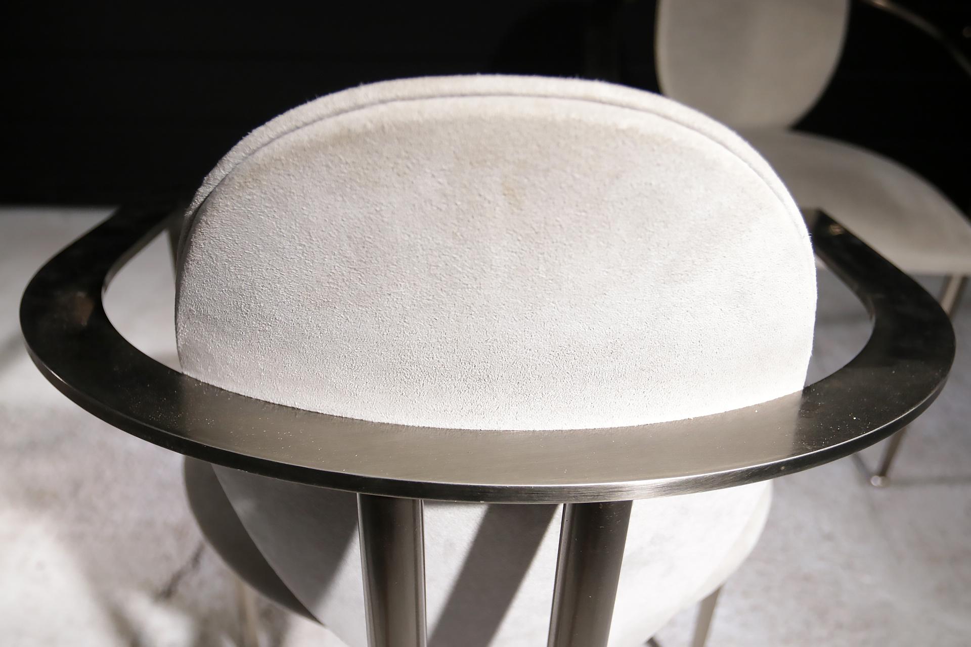 8 Hollywood Regency Style Belgo Chrom Chairs 1980 4