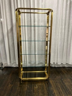 Hollywood Regency Style Brass and Glass Etagere by Widdicomb