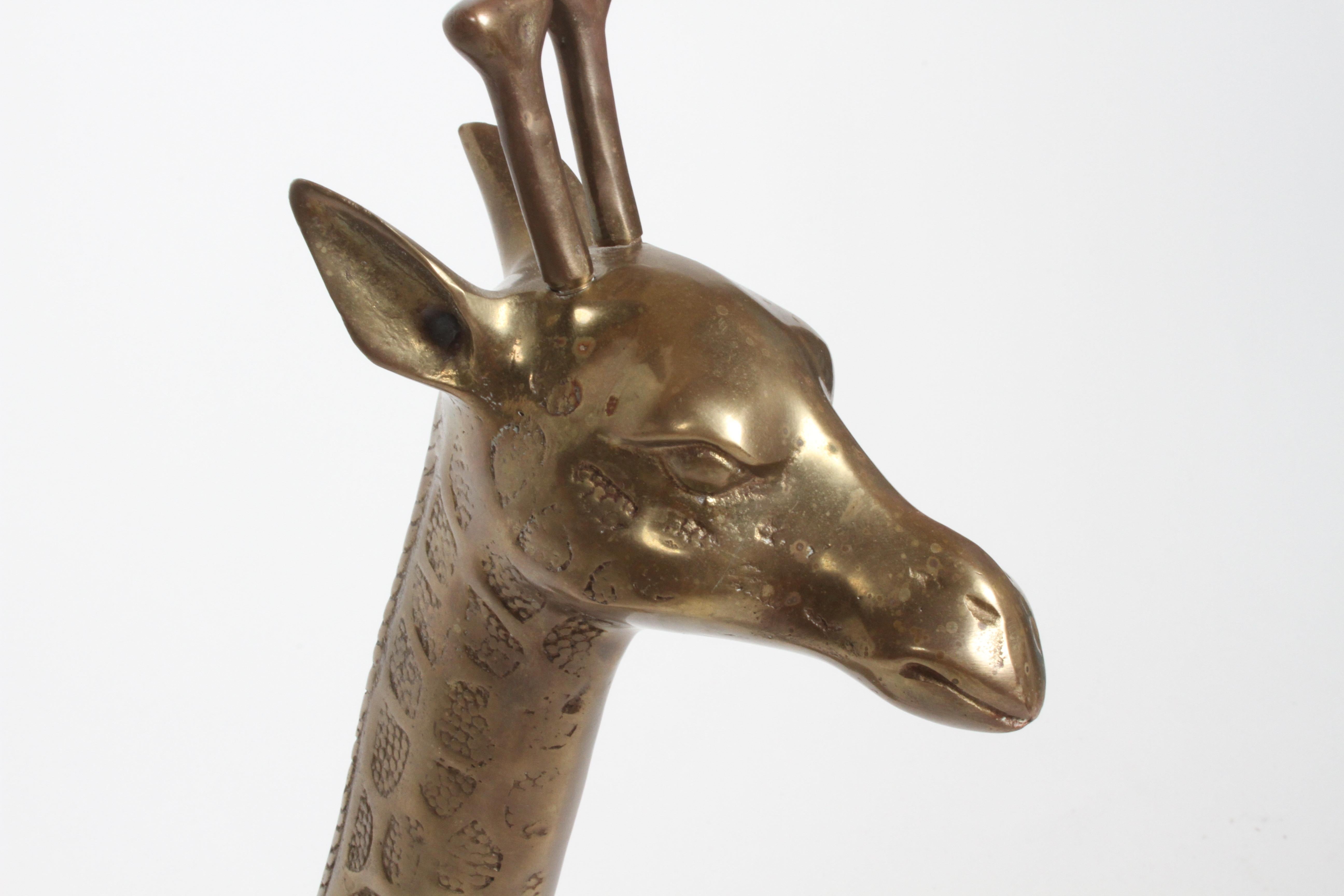 Hollywood-Regency-Stil Giraffen-Stehlampe oder Skulptur aus Messing, ca. 1970er Jahre im Angebot 8