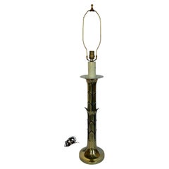 Hollywood Regency Stil Messing Palm Tree Tischlampe