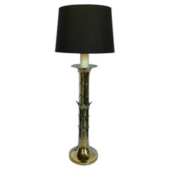 Hollywood Regency Stil Messing Palm Tree Tischlampe