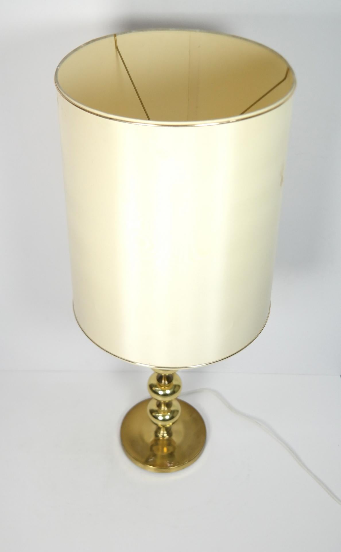 Mid-20th Century Hollywood Regency Style Brass Table Lamp, 1960s