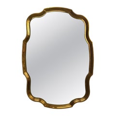 Hollywood Regency Style, Bronze, Scalloped Wall Mirror, USA, 1950s Hollywood Regency Style, Bronze, Scalloped Wall Mirror, USA, 1950s