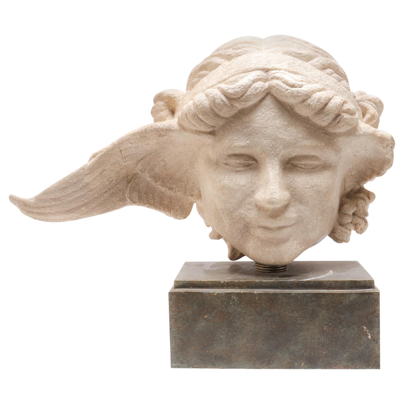 Hollywood Regency Style Bust of a Winged Woman