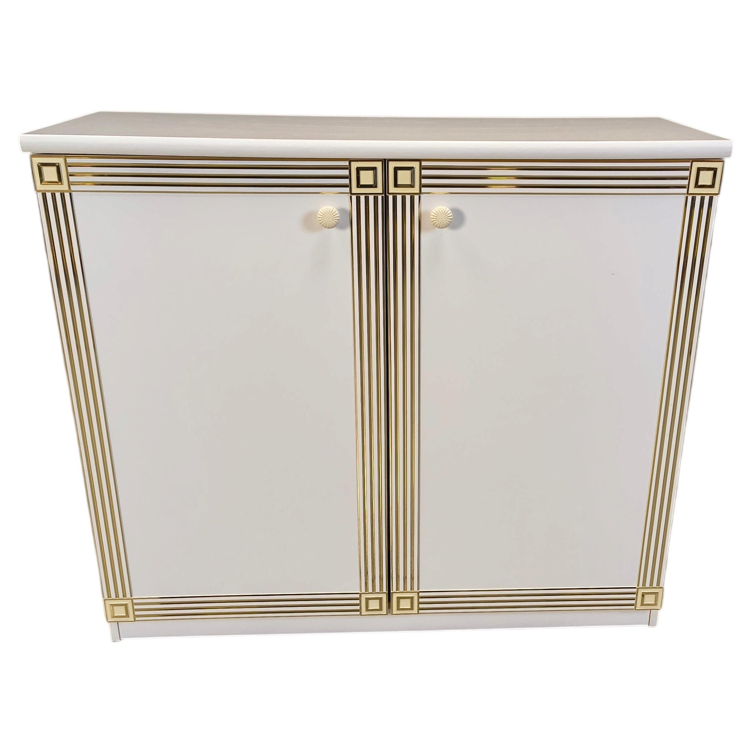 Hollywood regency style cabinet, 1980s For Sale