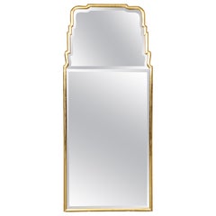 Hollywood Regency Style Carved Gilt Beveled Glass Mirror Attr. Friedman Brothers