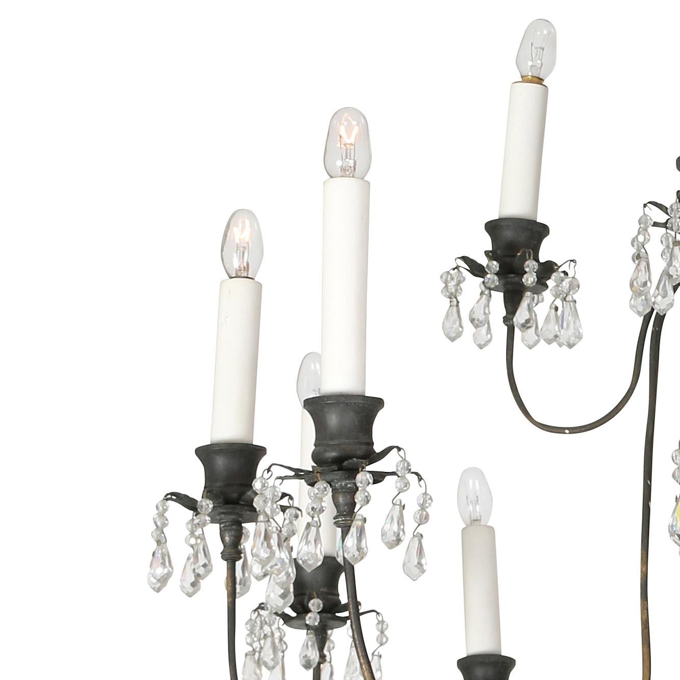 American Hollywood Regency Style Chandelier For Sale
