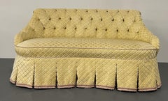 Hollywood Regency Style Chesterfield Sofa, Settee, Loveseat, Tufted Back