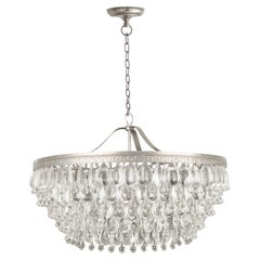 Araña de cristal con diseño de cascada circular estilo Hollywood Regency