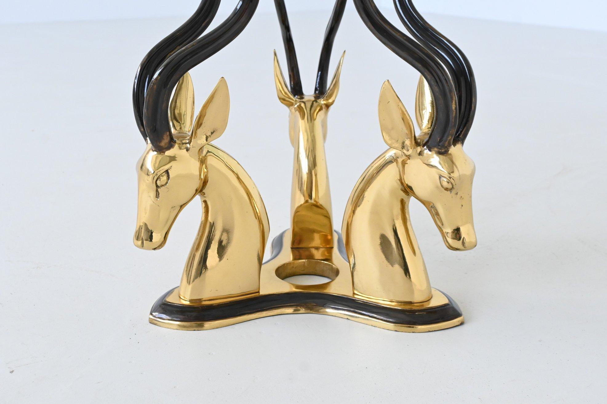 Antilope française de style Hollywood Regency en laiton, 1970 en vente 4