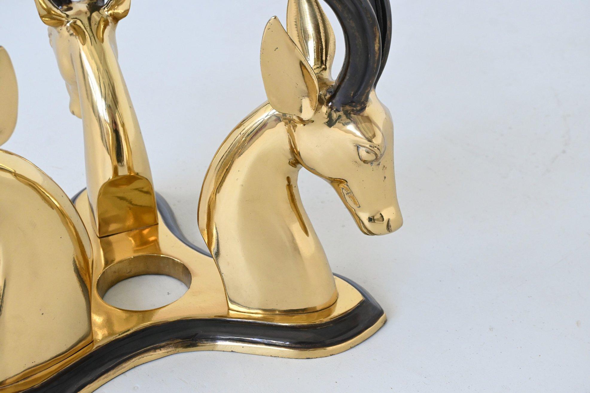 Antilope française de style Hollywood Regency en laiton, 1970 en vente 5