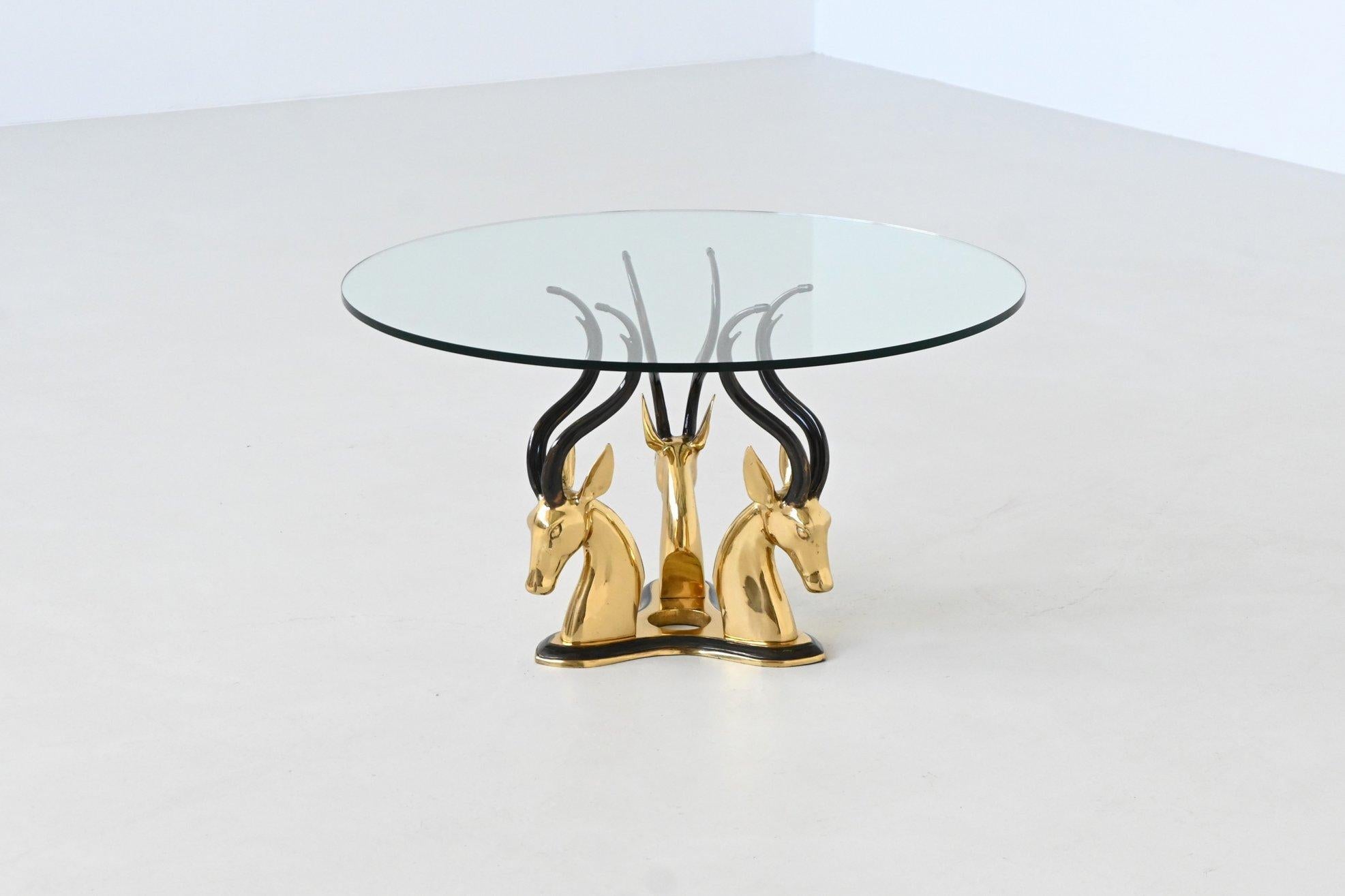 Antilope française de style Hollywood Regency en laiton, 1970 Bon état - En vente à Etten-Leur, NL
