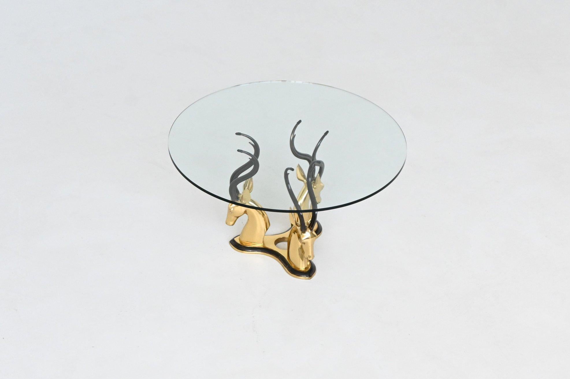 Fin du 20e siècle Antilope française de style Hollywood Regency en laiton, 1970 en vente