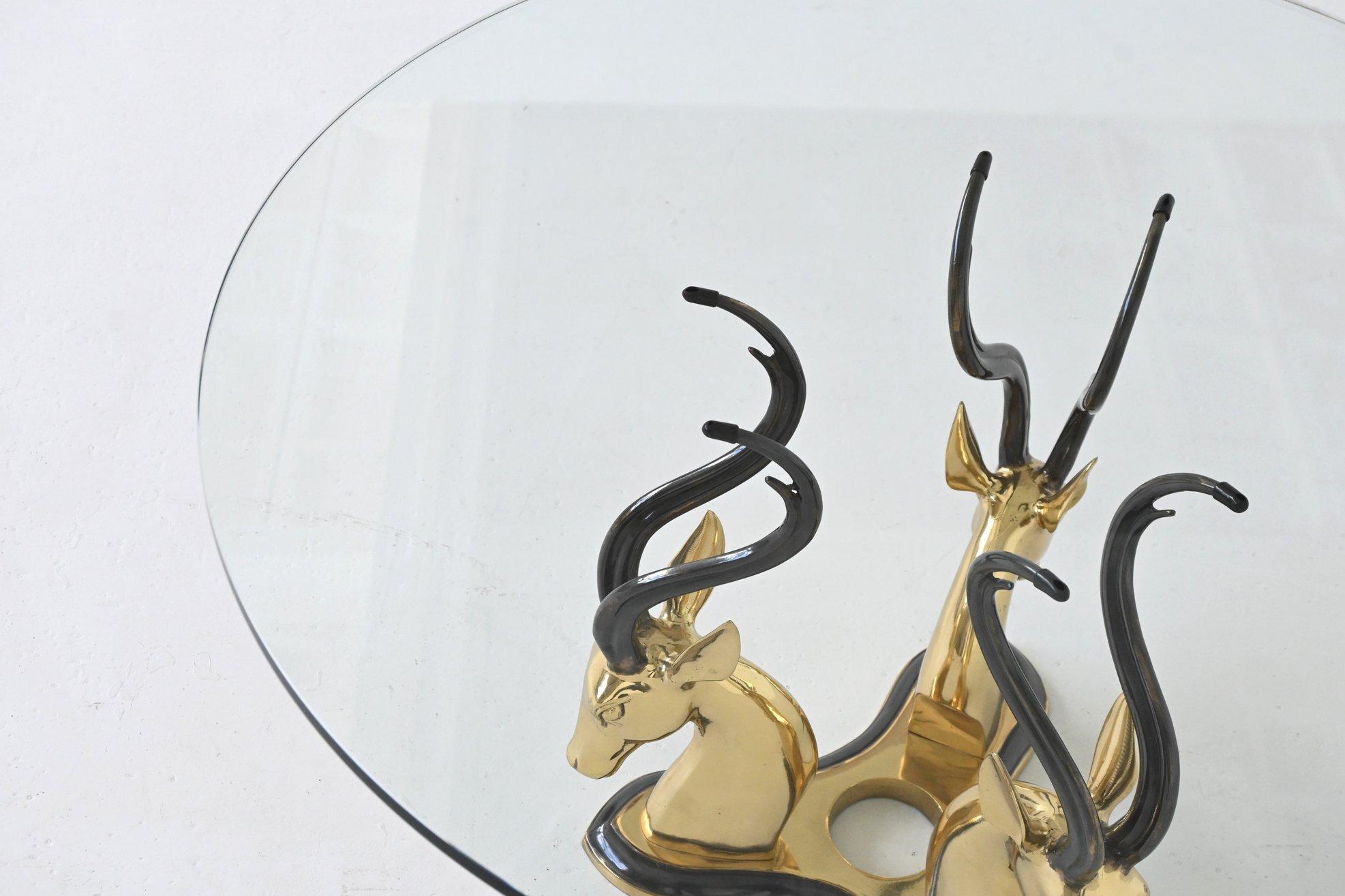 Antilope française de style Hollywood Regency en laiton, 1970 en vente 2