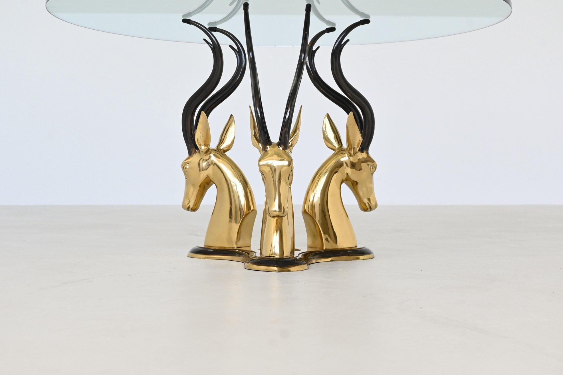 Antilope française de style Hollywood Regency en laiton, 1970 en vente 3