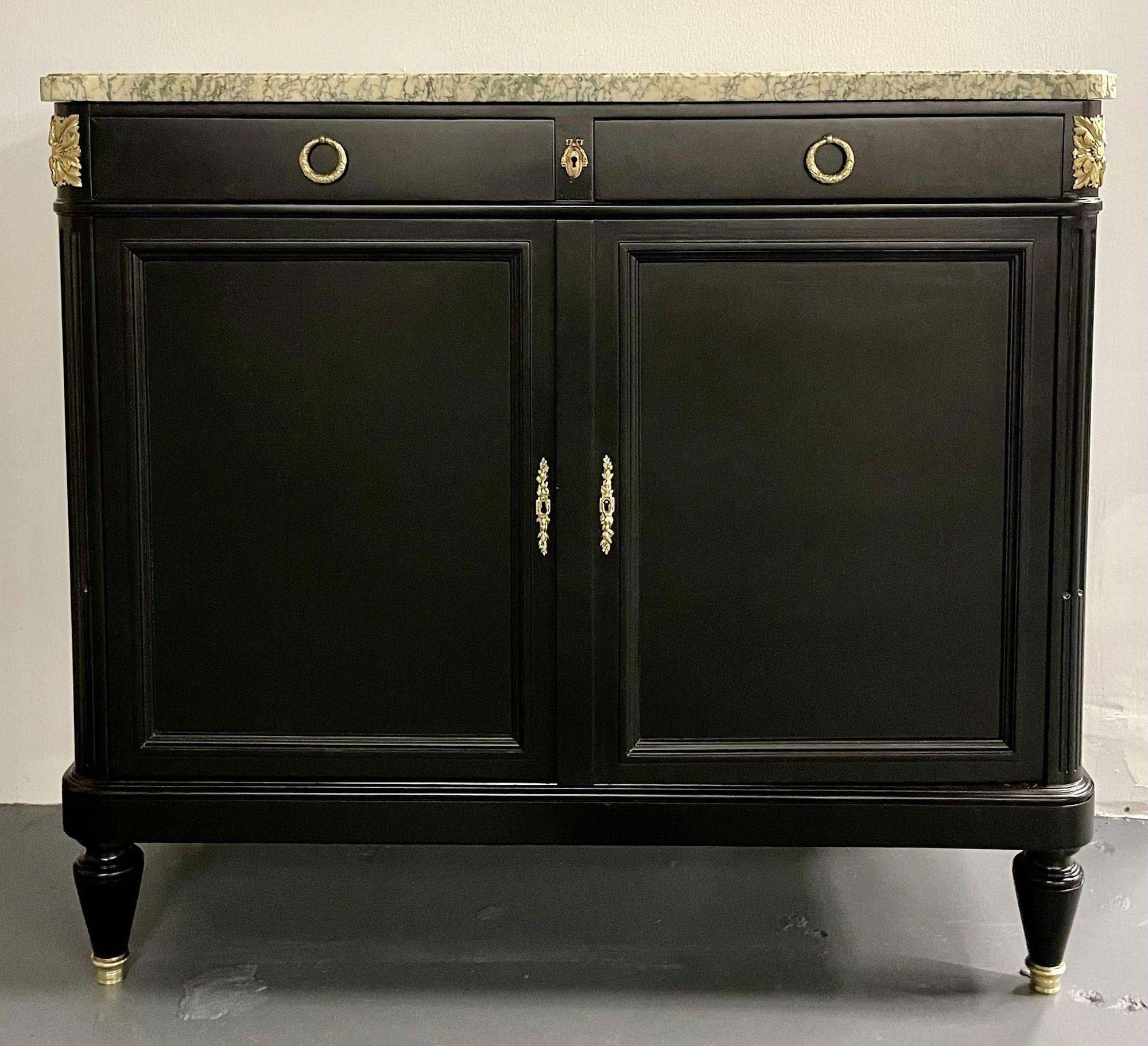 Hollywood Regency Style Commode, Chest, or High Board, Louis XVI, Bronze, French For Sale