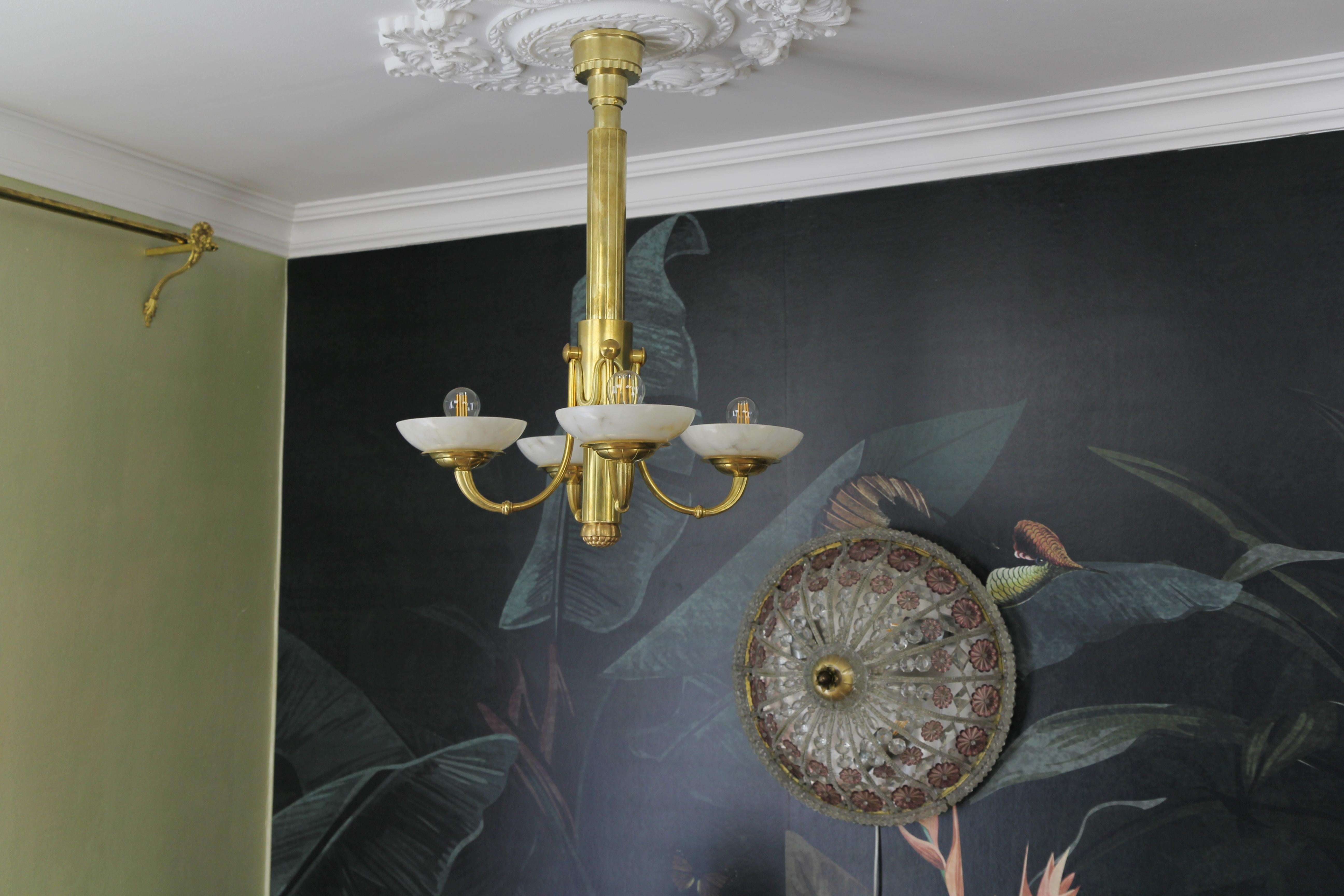 Lámpara empotrada o de pared con flor de cristal estilo Hollywood Regency, años 50 en venta 9
