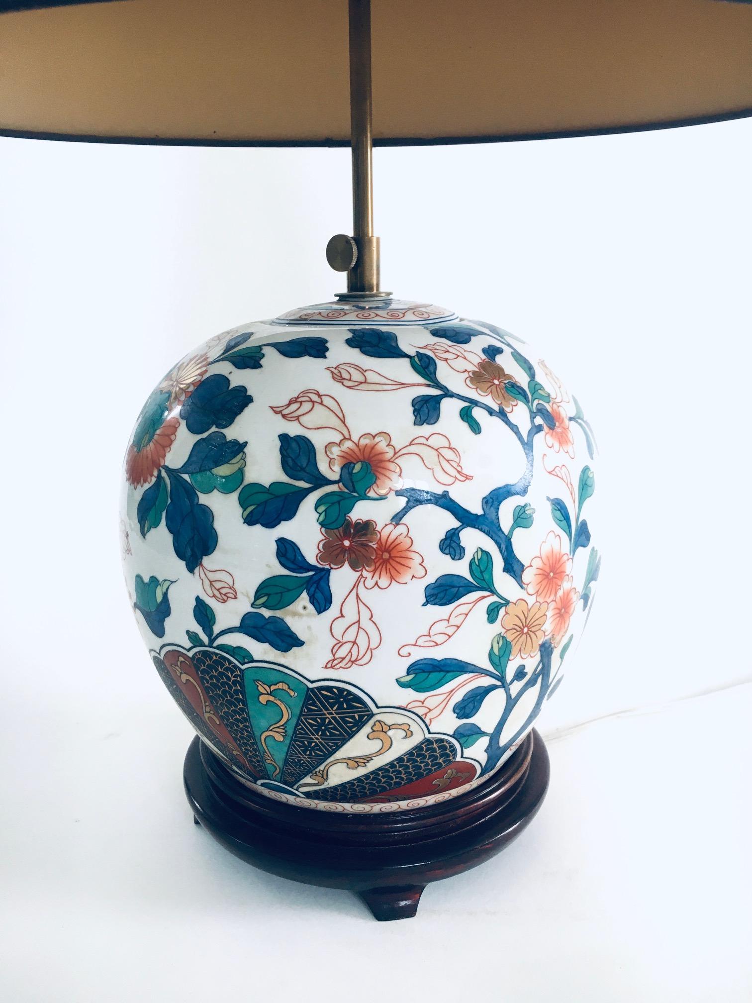 Hollywood Regency Style Design Ceramic Table Lamp Set, China 1960's 6