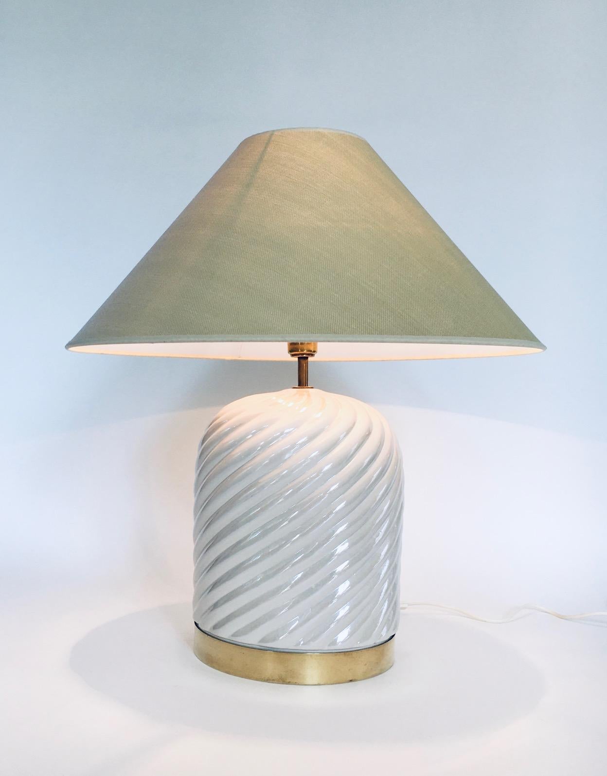 Post-Modern Hollywood Regency Style Design Table Lamp Set by Tommaso Barbi, Italy 1970's For Sale