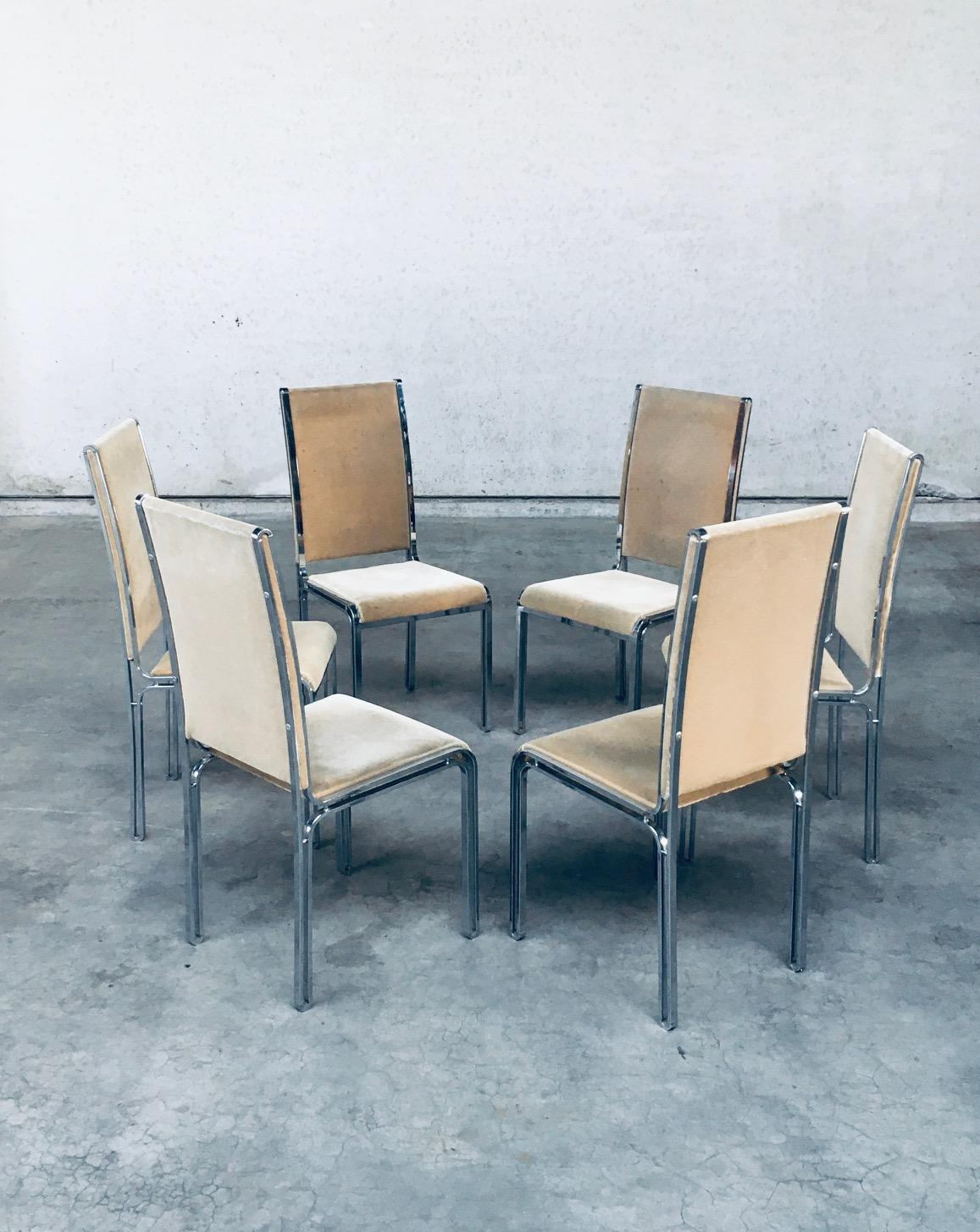 Ensemble de chaises de salle à manger de style Hollywood Regency par Romeo Rega, Italie, années 1970 en vente 2