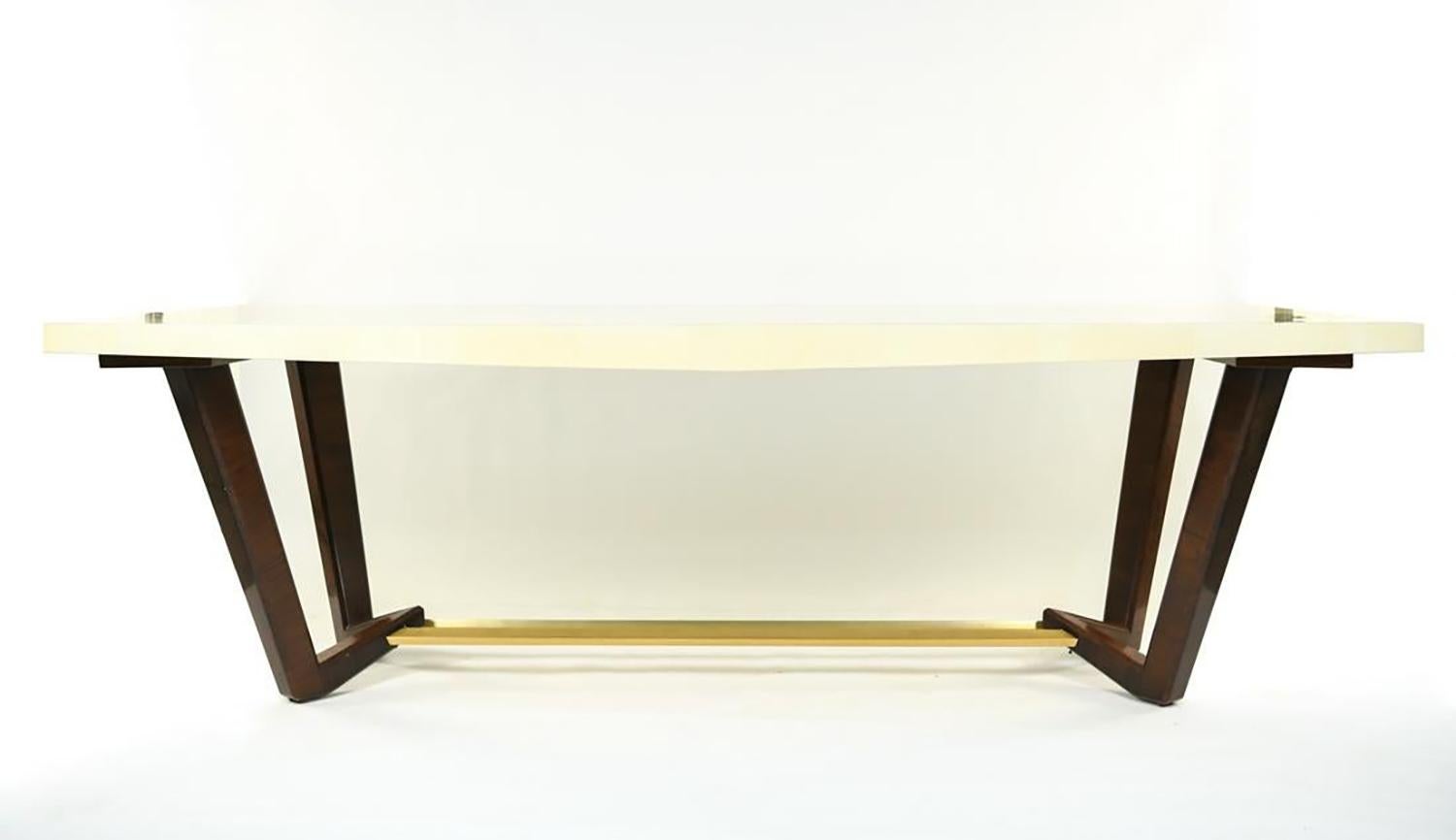 Art Deco Hollywood Regency Style Dining or Conference Table by Lorin Marsh Design