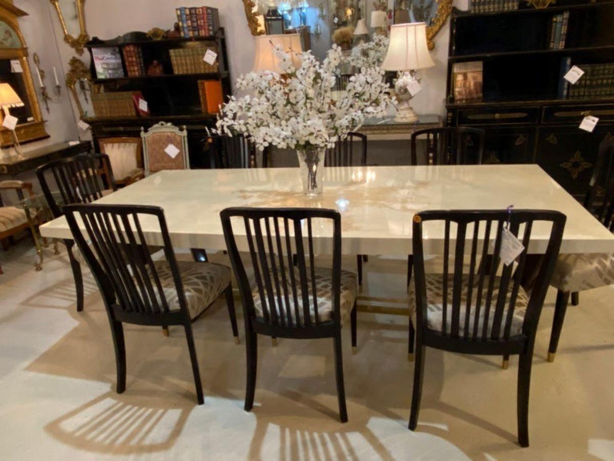 Contemporary Hollywood Regency Style Dining or Conference Table by Lorin Marsh Design