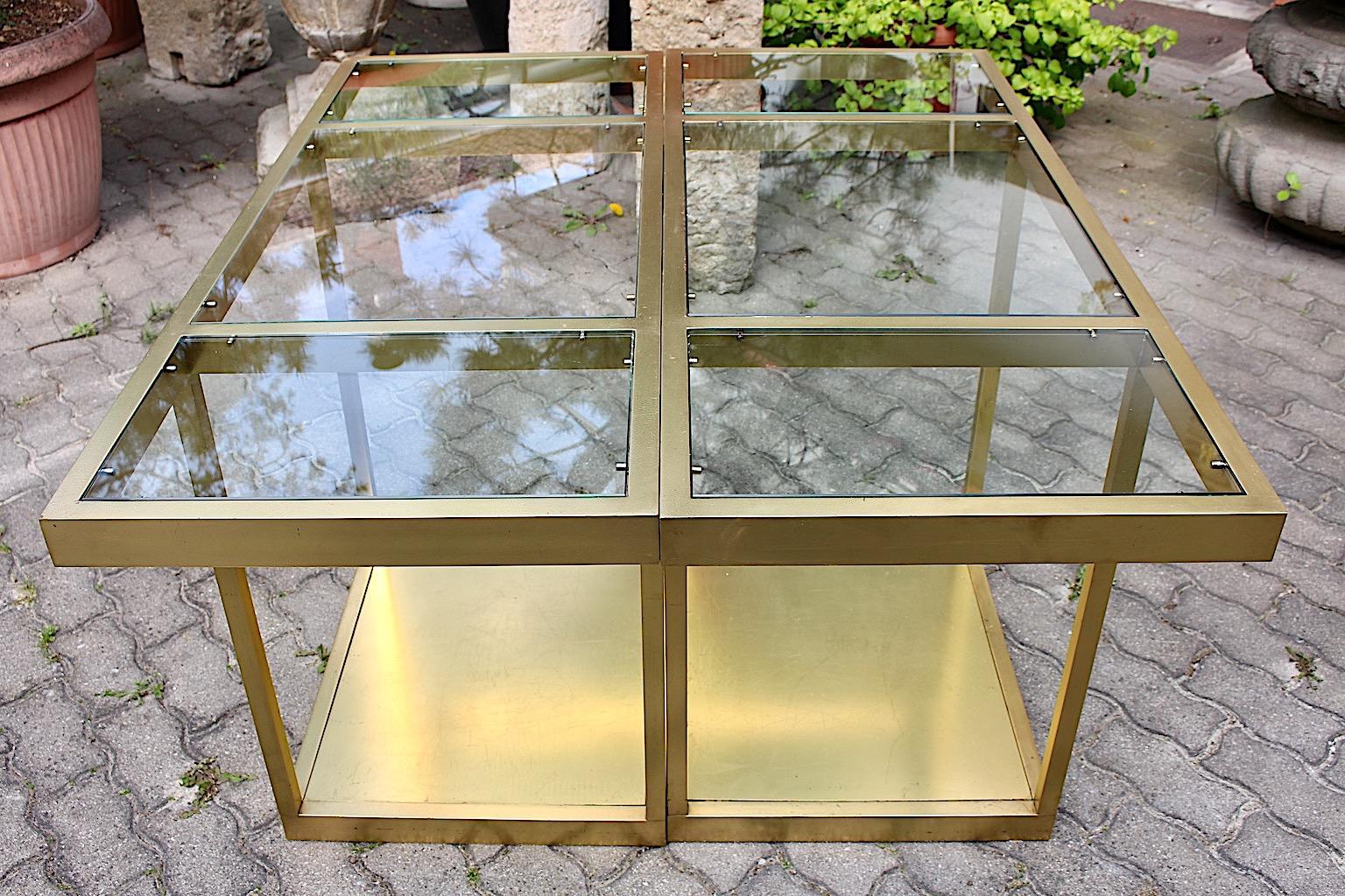 Modernist Vintage Brass Dining Table attributed to Gabriella Crespi Italy 1970s For Sale 8