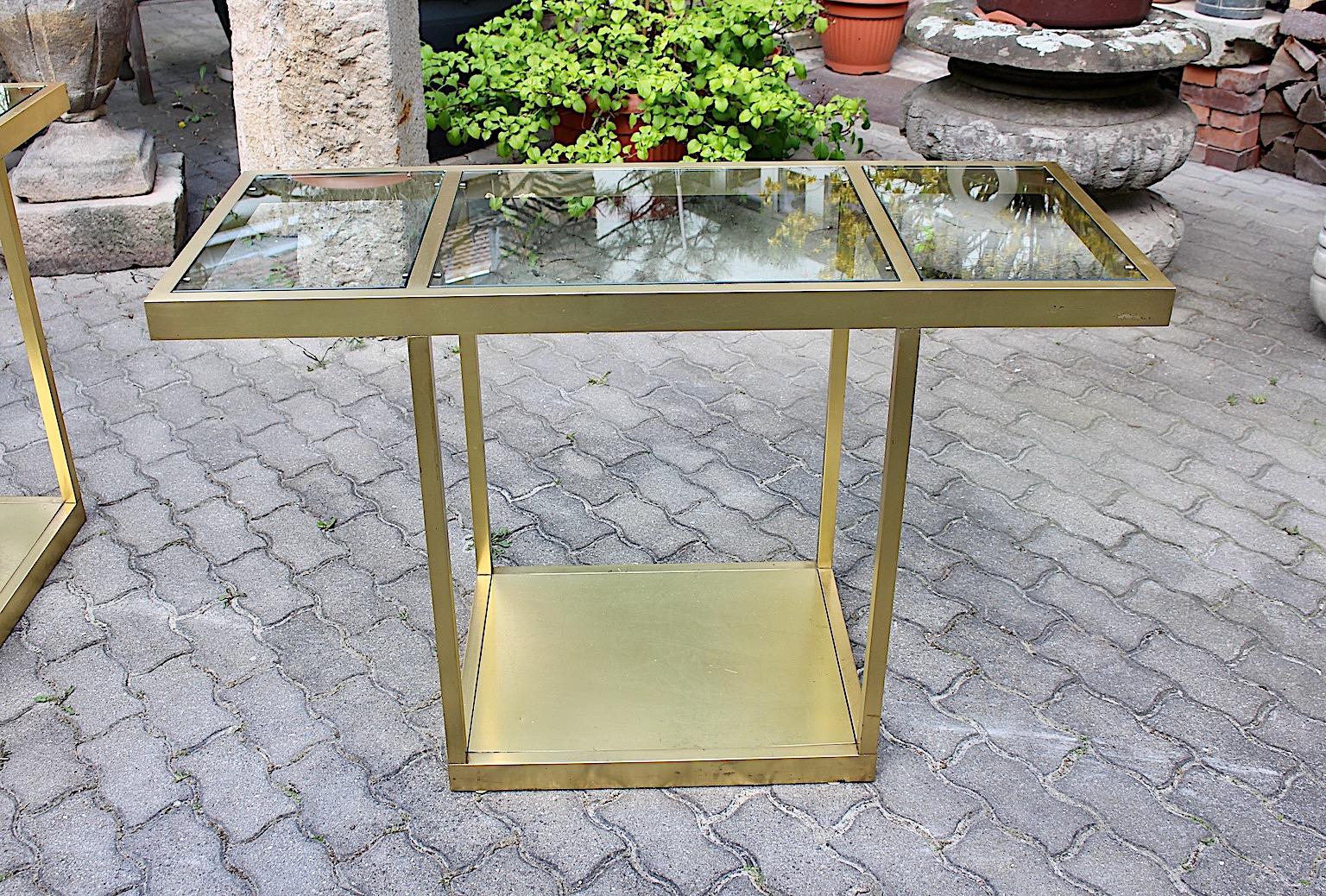 Modernist Vintage Brass Dining Table attributed to Gabriella Crespi Italy 1970s For Sale 9
