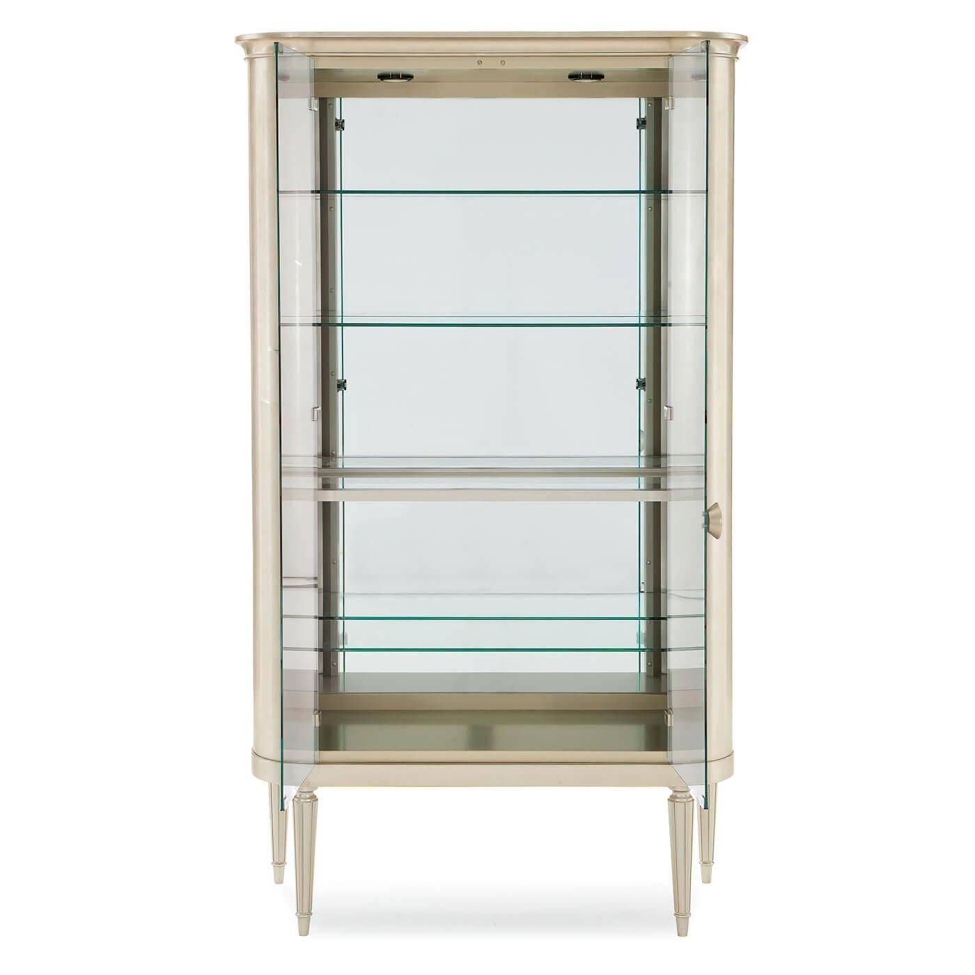 Chinese Hollywood Regency Style Display Cabinet For Sale