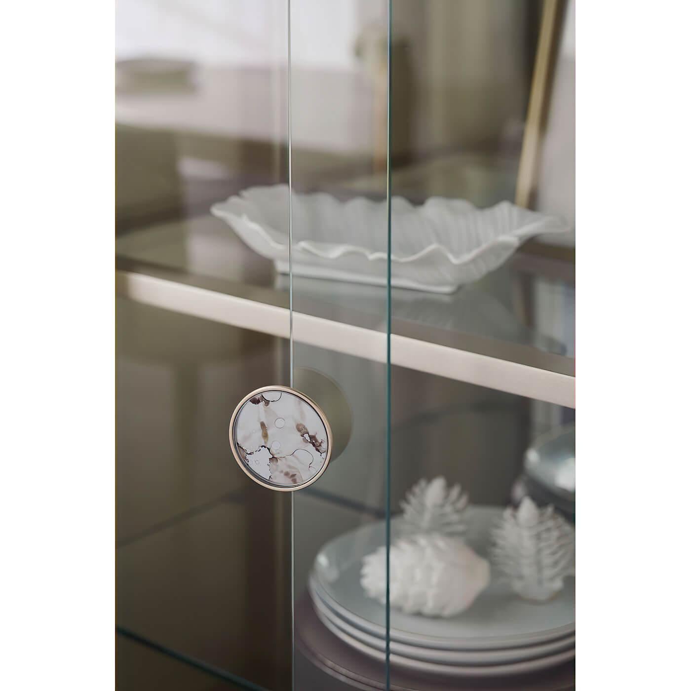 Contemporary Hollywood Regency Style Display Cabinet For Sale
