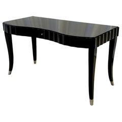 Scrivania in ebano in stile Hollywood Regency, Vanity, laccata, Barbara Barry per Baker